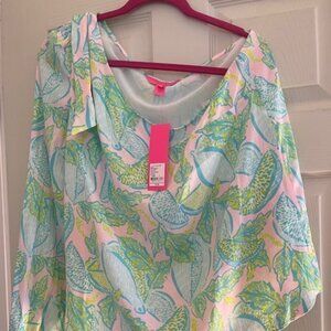 Lilly Pulitzer Avena Top Urchin Pink Vitamin Sea Size 8 NWT